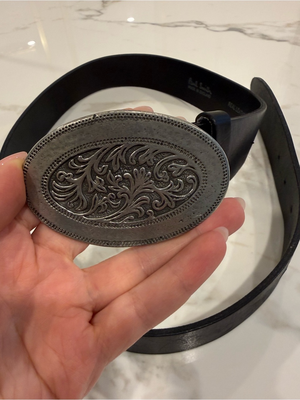 Rare Paul Smith Black Unisex Leather Western Belt